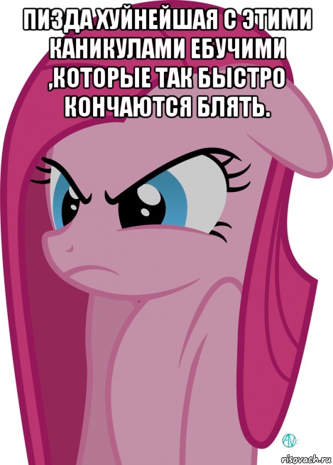 пизда хуйнейшая с этими каникулами ебучими ,которые так быстро кончаются блять. 