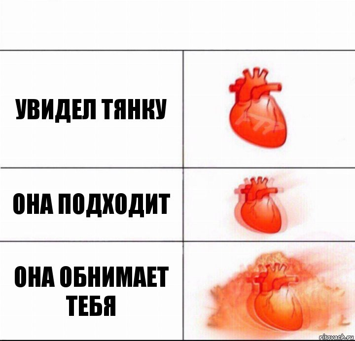 Увидел тянку она подходит она обнимает тебя, Комикс  Расширяюшее сердце