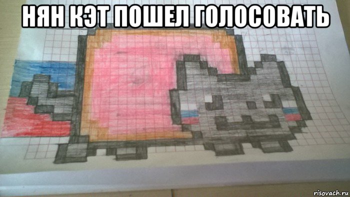 нян кэт пошел голосовать , Мем Русский нян кэт
