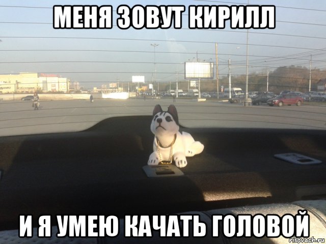 меня зовут кирилл и я умею качать головой, Мем Собачка качает головой
