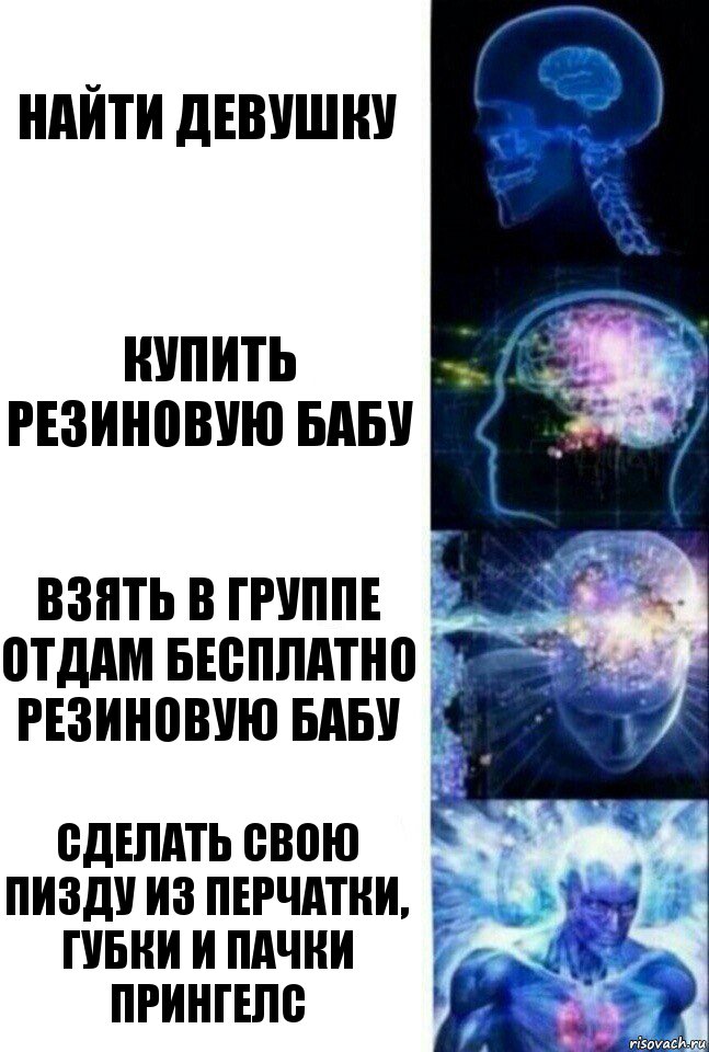 Найти девушку Купить резиновую бабу Взять в группе отдам бесплатно резиновую бабу Сделать свою пизду из перчатки, губки и пачки прингелс, Комикс  Сверхразум