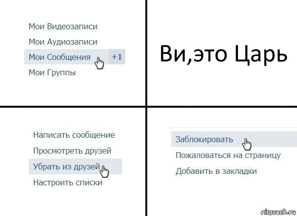 Ви,это Царь, Комикс  Удалить из друзей