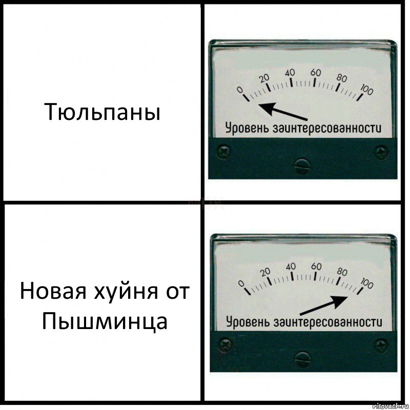 Тюльпаны Новая хуйня от Пышминца, Комикс Уровень заинтересованности