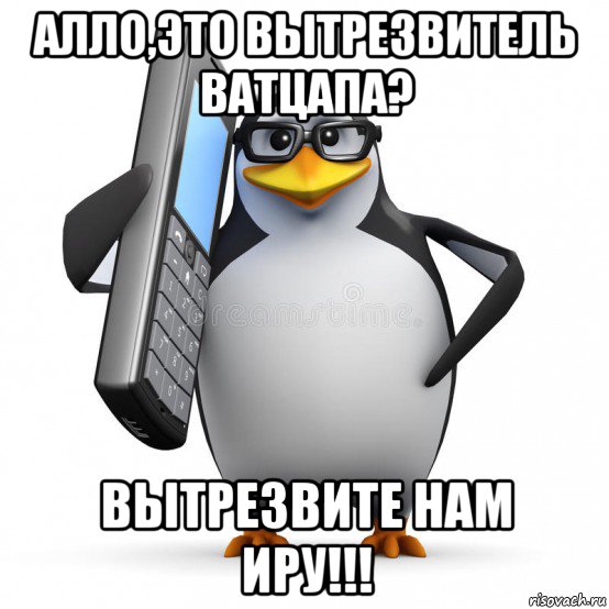 алло,это вытрезвитель ватцапа? вытрезвите нам иру!!!, Мем  88005553535