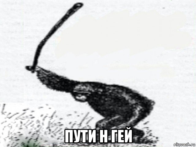  пути н гей, Мем Бунт Обезьяна с дубиной