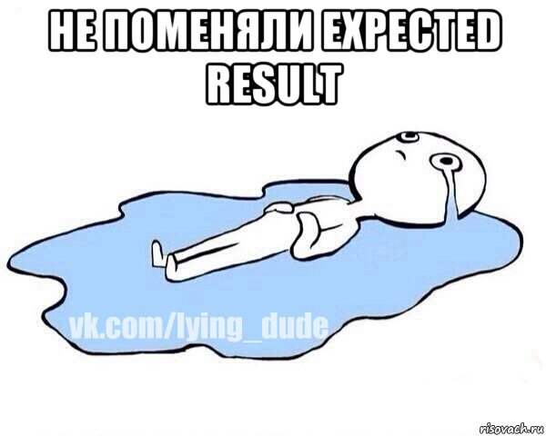 не поменяли expected result , Мем Этот момент когда