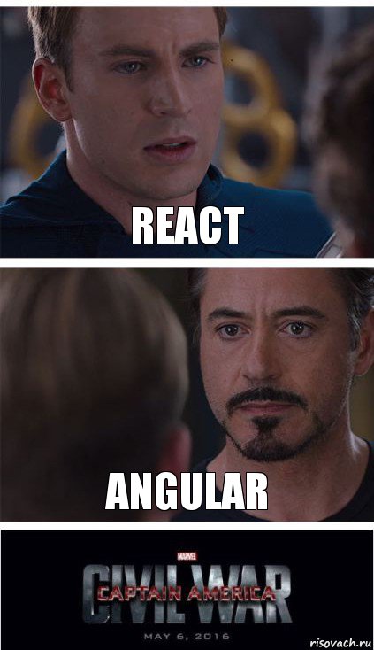 React Angular, Комикс   Гражданская Война