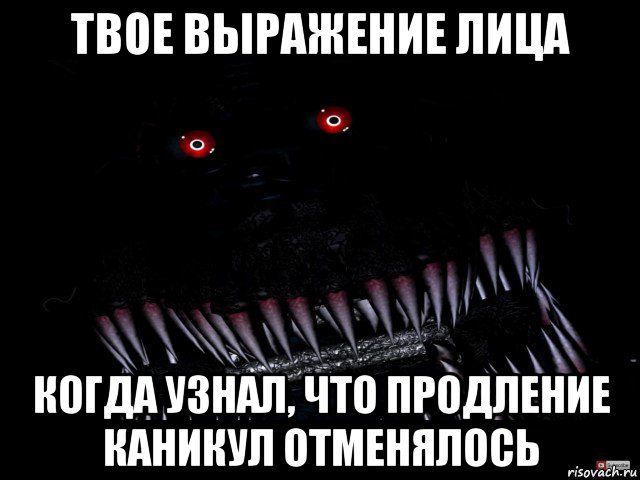 твое выражение лица когда узнал, что продление каникул отменялось