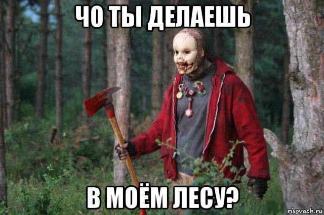 чо ты делаешь в моём лесу?