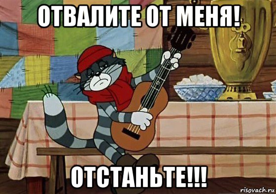 отвалите от меня! отстаньте!!!, Мем Грустный Матроскин с гитарой