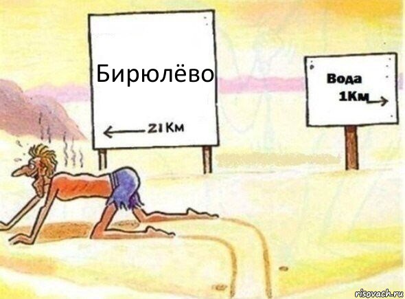 Бирюлёво, Комикс В пустыне