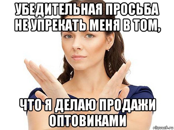 убедительная просьба не упрекать меня в том, что я делаю продажи оптовиками, Мем Огромная просьба