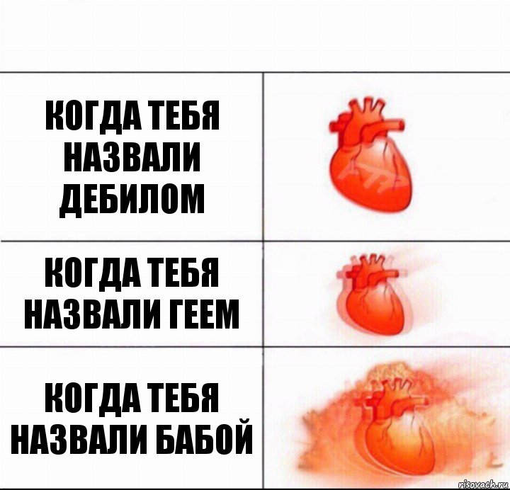 Когда тебя назвали дебилом Когда тебя назвали геем Когда тебя назвали Бабой, Комикс  Расширяюшее сердце