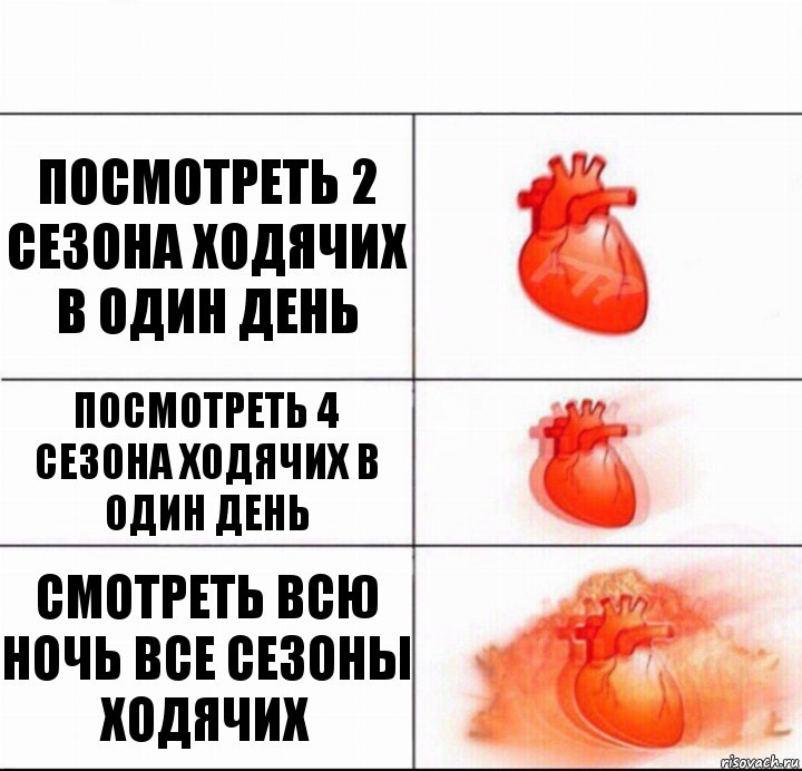 Посмотреть 2 сезона Ходячих в один день Посмотреть 4 сезона Ходячих в один день Смотреть всю ночь все сезоны Ходячих, Комикс  Расширяюшее сердце