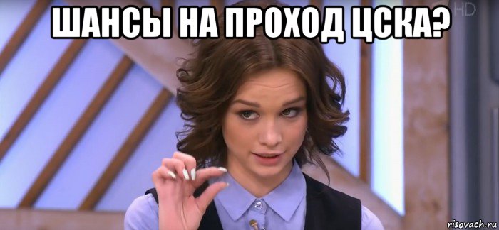 шансы на проход цска? 