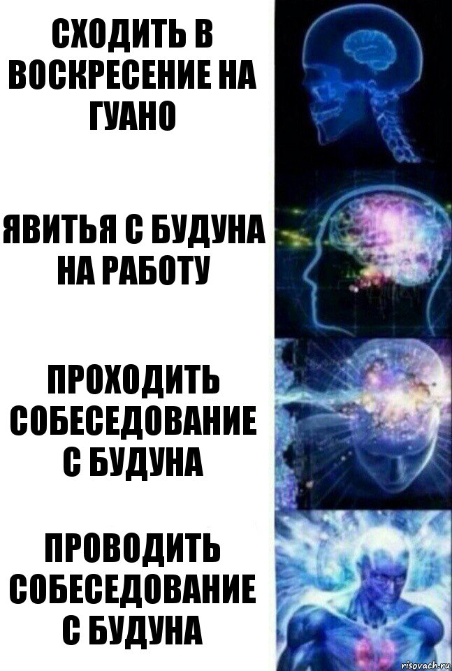 сходить в воскресение на гуано явитья с будуна на работу проходить собеседование с будуна проводить собеседование с будуна, Комикс  Сверхразум