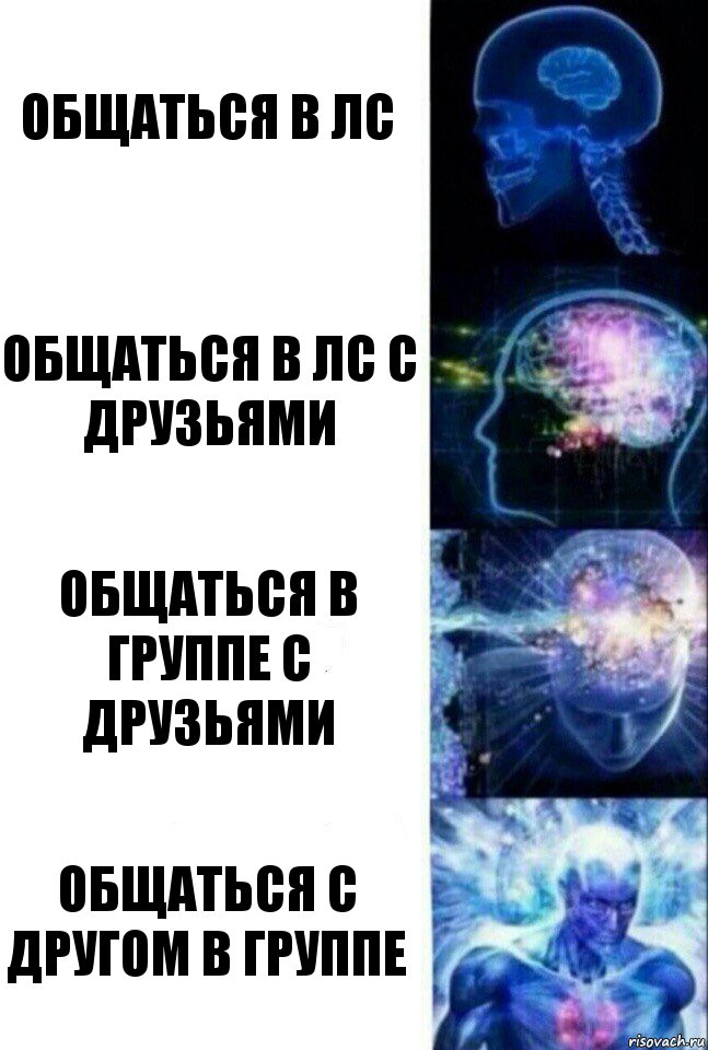 Общаться в лс Общаться в лс с друзьями Общаться в группе с друзьями Общаться с другом в группе, Комикс  Сверхразум