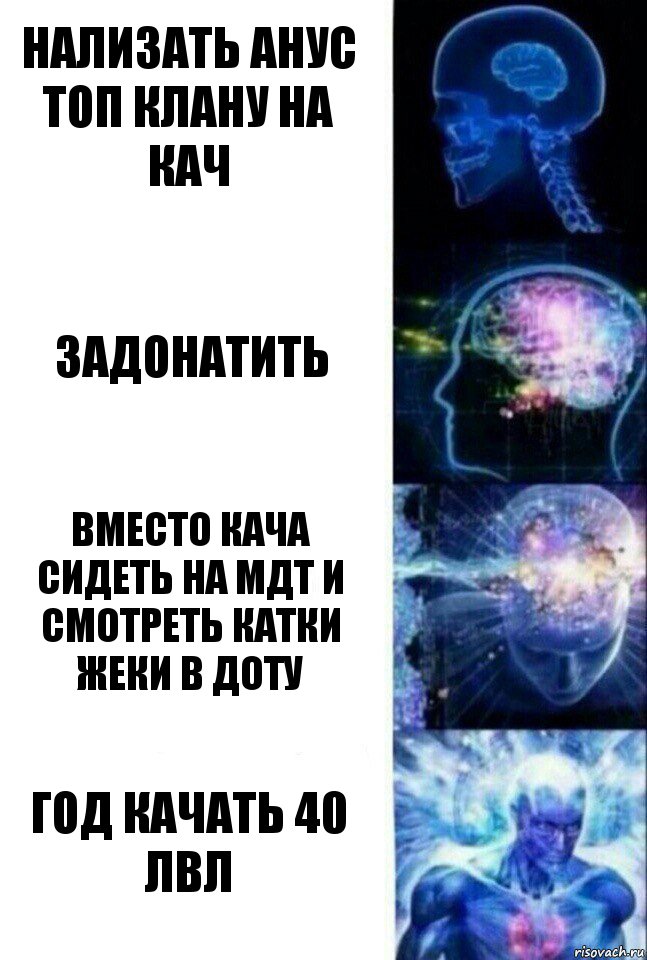 Нализать анус топ клану на кач Задонатить Вместо кача сидеть на мдт и смотреть катки жеки в доту год качать 40 лвл, Комикс  Сверхразум