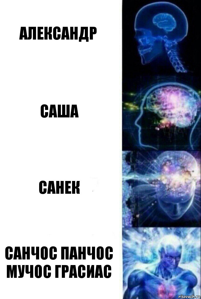 Александр Саша Санек Санчос Панчос Мучос Грасиас, Комикс  Сверхразум