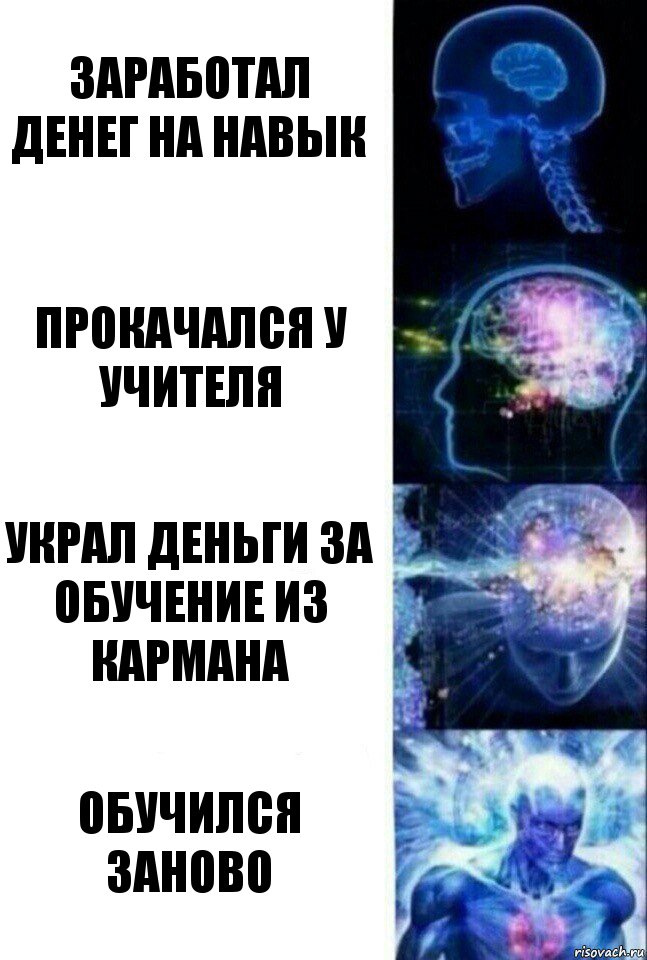 заработал денег на навык прокачался у учителя украл деньги за обучение из кармана обучился заново, Комикс  Сверхразум