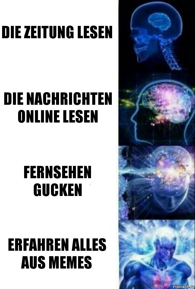 Die Zeitung lesen Die Nachrichten online lesen Fernsehen gucken Erfahren alles aus Memes, Комикс  Сверхразум