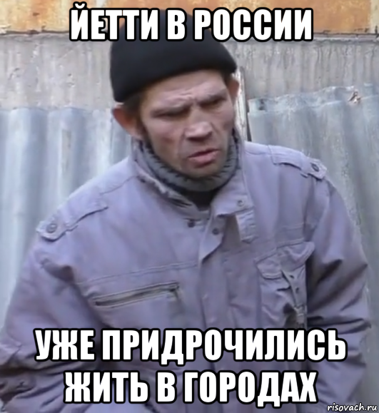 йетти в россии уже придрочились жить в городах, Мем  Ты втираешь мне какую то дичь