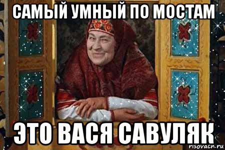 самый умный по мостам это вася савуляк