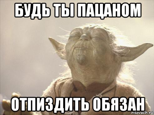 будь ты пацаном отпиздить обязан, Мем Йода