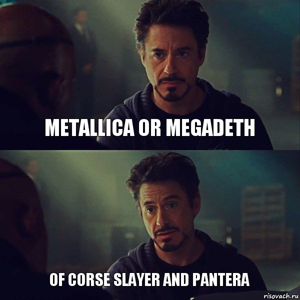 Metallica or megadeth Of corse slayer and pantera, Комикс Железный человек