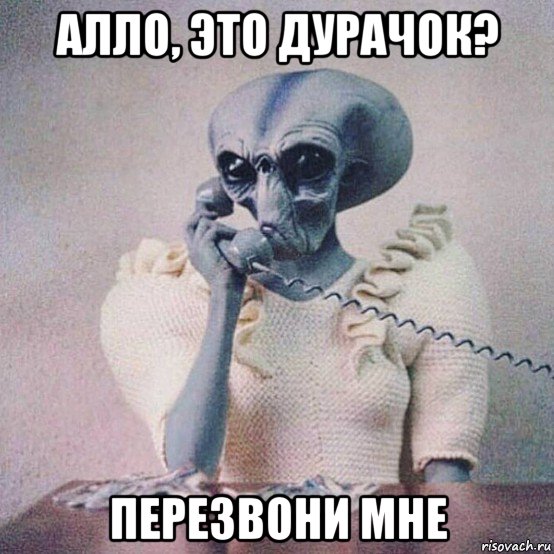 алло, это дурачок? перезвони мне