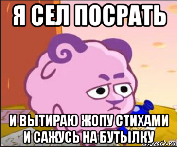 я сел посрать и вытираю жопу стихами и сажусь на бутылку, Мем Бараш сидит грустный