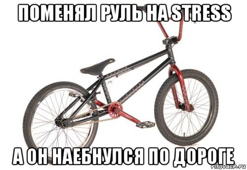 поменял руль на stress а он наебнулся по дороге