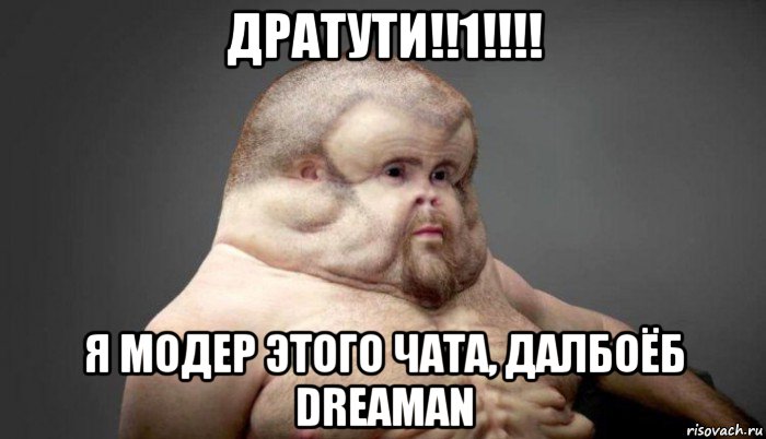 дратути!!1!!!! я модер этого чата, далбоёб dreaman, Мем  Человек который выживет в лбом ДТП