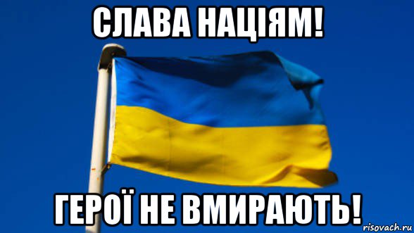 слава націям! герої не вмирають!, Мем Флаг Украины