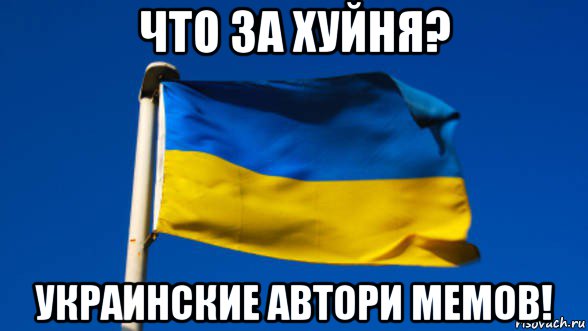 что за хуйня? украинские автори мемов!, Мем Флаг Украины