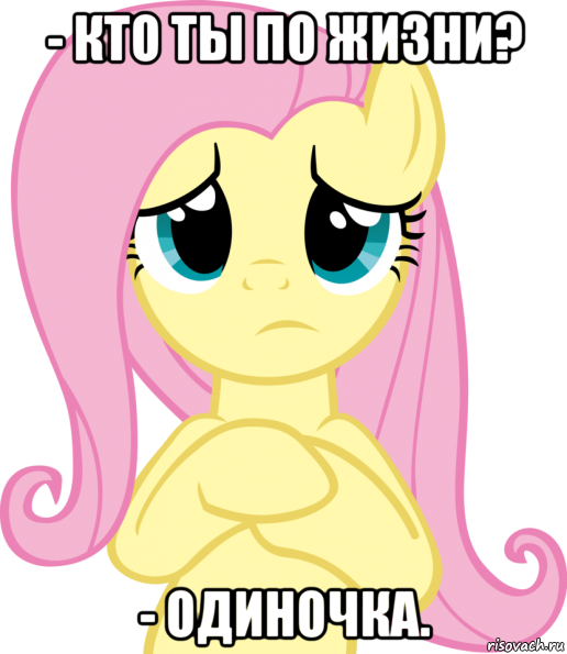 - кто ты по жизни? - одиночка.
