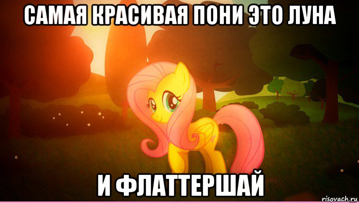 самая красивая пони это луна и флаттершай