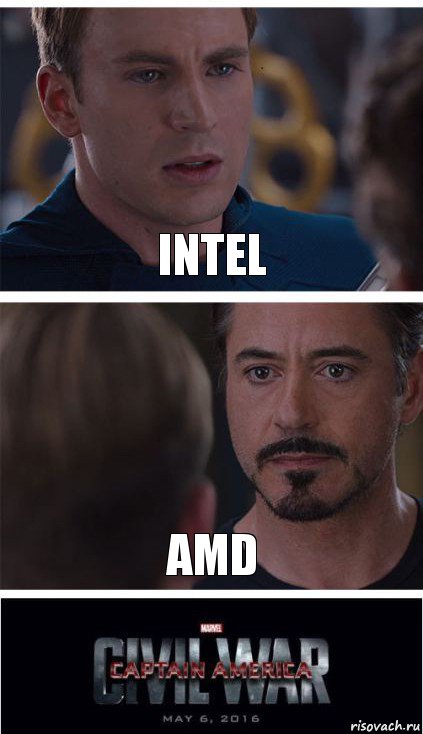 Intel Amd, Комикс   Гражданская Война