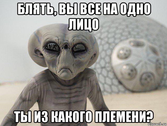 блять, вы все на одно лицо ты из какого племени?