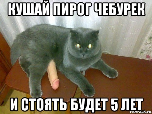 кушай пирог чебурек и стоять будет 5 лет