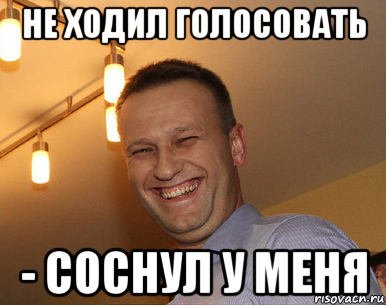 не ходил голосовать - соснул у меня