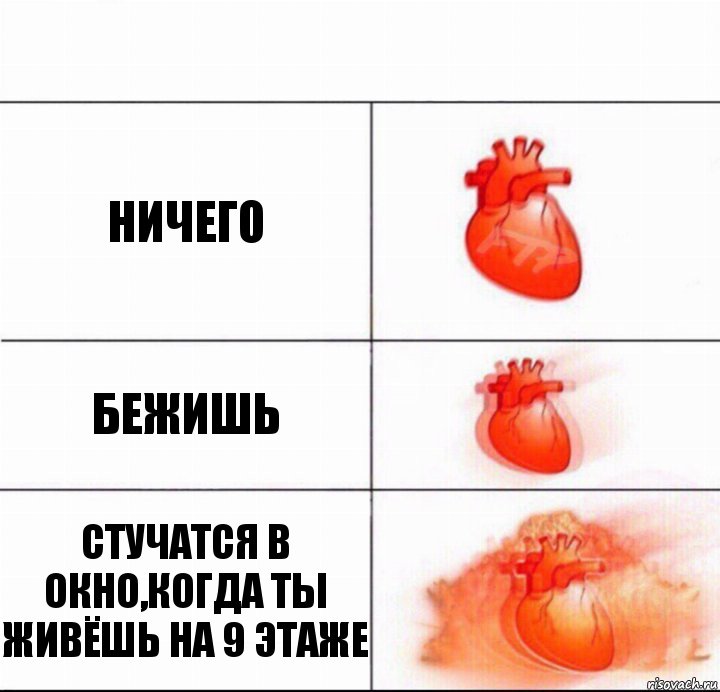 ничего бежишь стучатся в окно,когда ты живёшь на 9 этаже, Комикс  Расширяюшее сердце