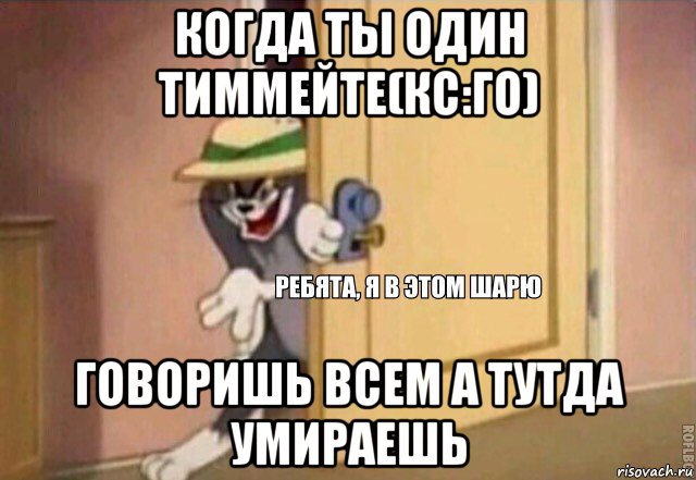 когда ты один тиммейте(кс:го) говоришь всем а тутда умираешь, Мем    Ребята я в этом шарю