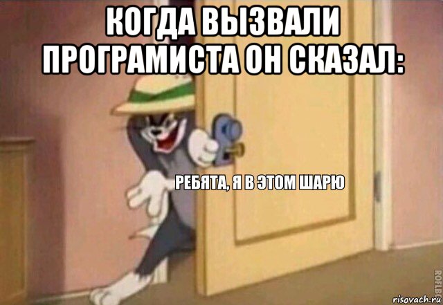 когда вызвали програмиста он сказал: , Мем    Ребята я в этом шарю