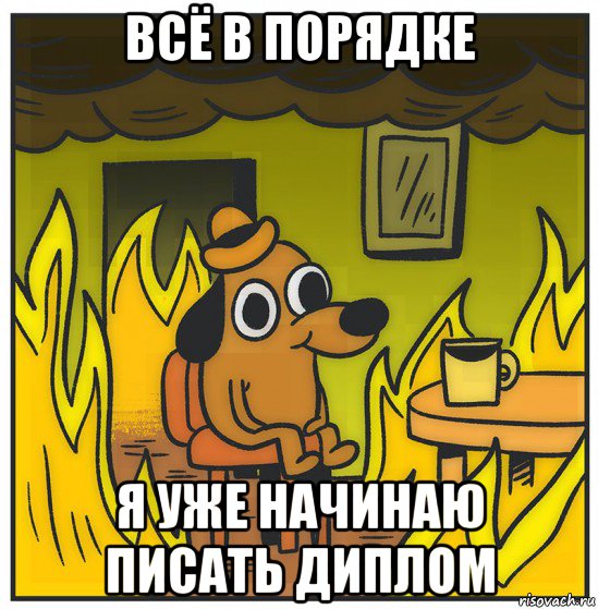 всё в порядке я уже начинаю писать диплом