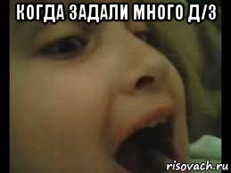 когда задали много д/з 