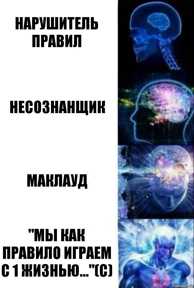 нарушитель правил несознанщик маклауд "мы как правило играем с 1 жизнью..."(С), Комикс  Сверхразум