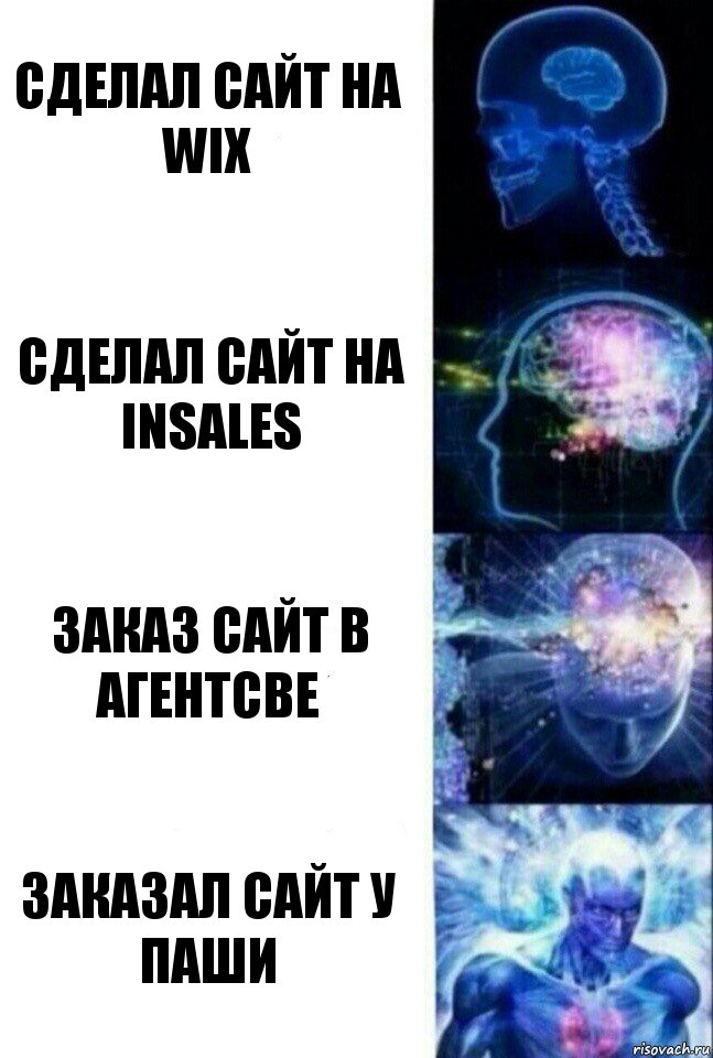 сделал сайт на wix сделал сайт на insales заказ сайт в агентсве заказал сайт у Паши, Комикс  Сверхразум