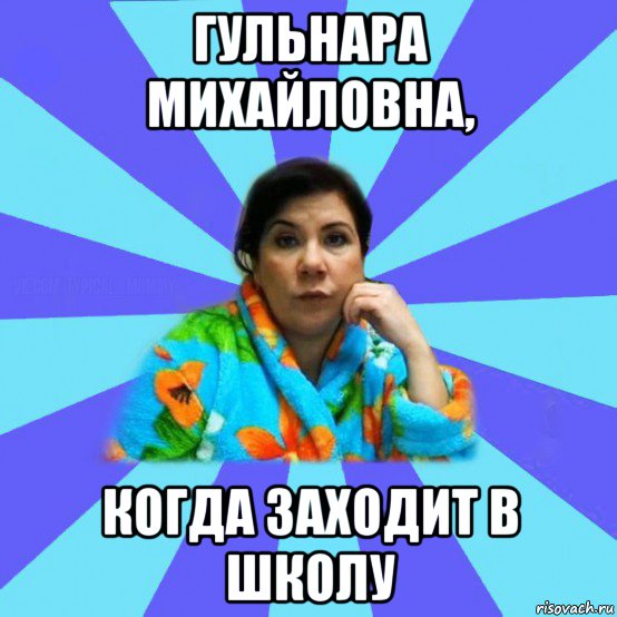 гульнара михайловна, когда заходит в школу, Мем типичная мама