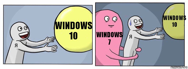 Windows 10 Windows 7 Windows 10, Комикс Я и жизнь